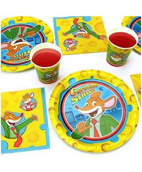 Geronimo Stilton Birthday Party Supplies Pack | 58 Pieces | Serves 8 Guests