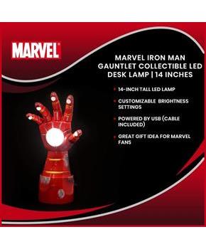 Marvel Iron Man Gauntlet Collectible LED Desk Lamp | 14 Inches