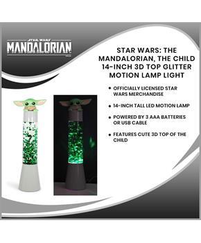 Star Wars: The Mandalorian, The Child 14-Inch 3D Top Glitter Motion Lamp Light