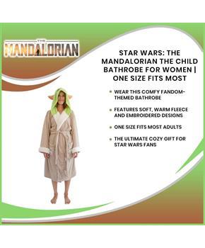 Star Wars: The Mandalorian The Child Bathrobe for Women | One Size Fits Most