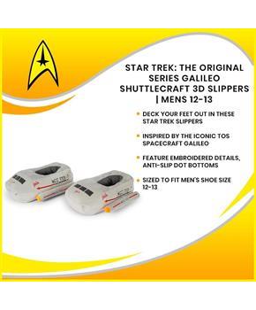 Star Trek: The Original Series Galileo Shuttle 3D Slippers For Adults