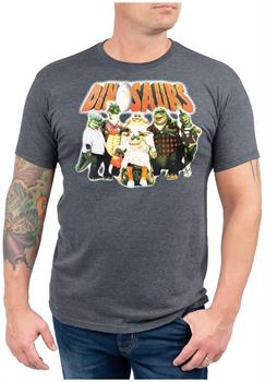 ABC's Dinosaurs Logo & Cast Men's Grey T-Shirt