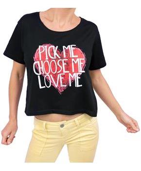Greys Anatomy "Pick Me" Women's Black Crop Top