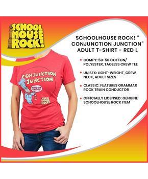 Schoolhouse Rock! œConjunction Junction Adult T-Shirt - Red