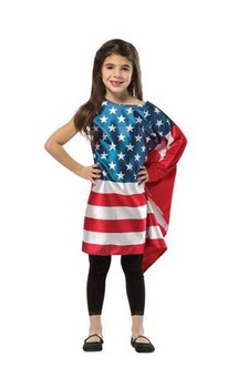 Flag Dress Costume Child: USA
