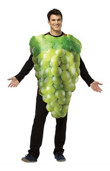 Get Real Bunch Of Grapes Costume Adult: Green