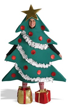Christmas Tree Costume With Shoe Boxes Adult