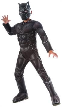 Captain America 3 Deluxe Muscle Chest Black Panther Costume Child