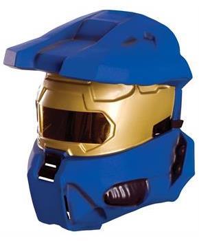 Halo Blue Spartan Costume Half Mask Adult