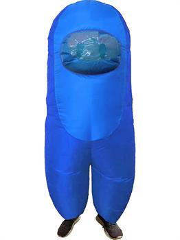 Amongst Us Blue Imposter Sus Crewmate Inflatable Adult Costume | Standard