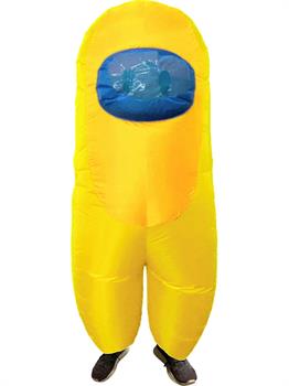 Amongst Us Yellow Imposter Sus Crewmate Inflatable Adult Costume | Standard