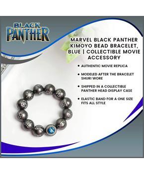 Marvel Black Panther Kimoyo Bead Bracelet, Blue | Collectible Movie Accessory