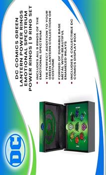 DC Comics Green Lantern Power Rings Emotional Spectrum Power Rings | 9 Ring Set