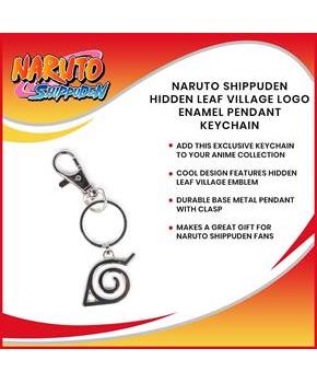 Naruto Shippuden Hidden Leaf Village Logo Enamel Pendant Keychain