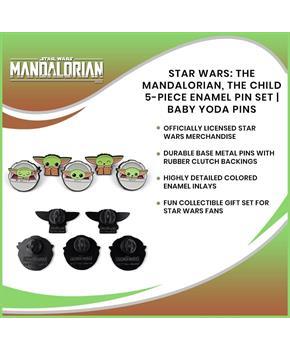 Star Wars: The Mandalorian, The Child 5-Piece Enamel Pin Set | Baby Yoda Pins