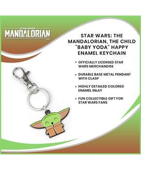 Star Wars: The Mandalorian, The Child "Baby Yoda" Happy Enamel Keychain