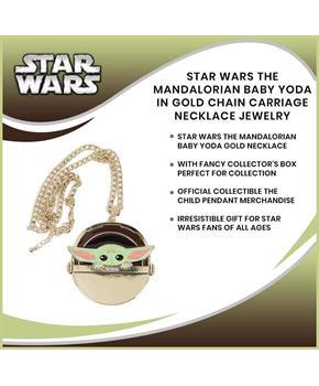 Star Wars: The Mandalorian The Child "Baby Yoda" In Carriage Gold Chain Necklace