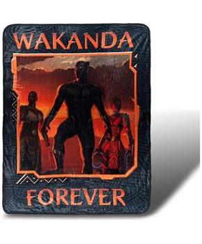 Black Panther Wakanda Forever Lightweight Fleece Throw Blanket | 45 x 60 inches