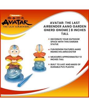 Avatar: The Last Airbender Aang Figure Garden Gnerd Gnome Statue | 8 Inches