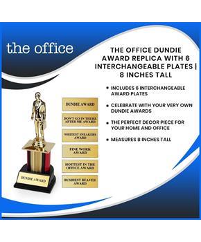 The Office Dundie Award Replica With 6 Interchangeable Plates | 8 Inches Tall