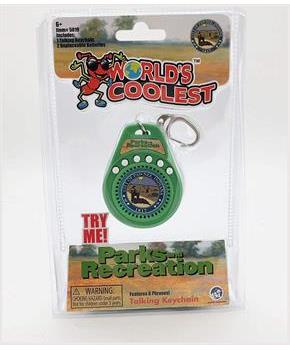 World's Coolest Parks & Rec Talking Keychain | 6 Quotes