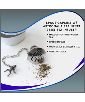 Space Capsule w Astronaut Stainless Steel Tea Infuser