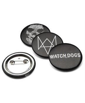 Watch Dogs 1-1/2" Logo Pins, Set of 4