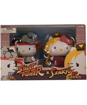Hello Kitty Street Fighter 2 Figure Pack Ryu and Cammy