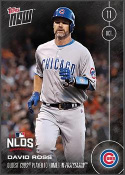 MLB Chicago Cubs David Ross #573 Topps NOW Trading Card