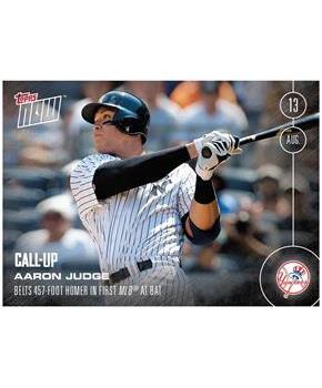 NY Yankees, Aaron Judge (Call-Up) MLB Topps NOW Card 353
