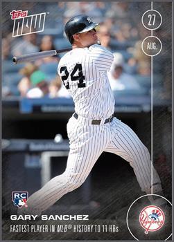 MLB NY Yankees Gary Sanchez #400 Topps NOW Trading Card