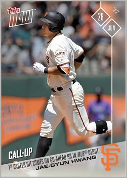 MLB SF Giants Jae-Gyun Hwang #305 2017 Topps NOW Trading Card