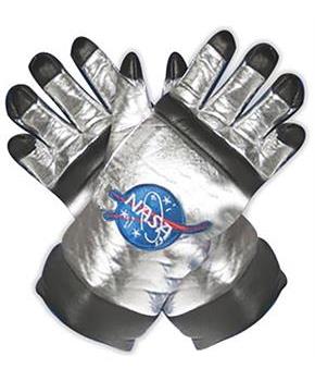 NASA Astronaut Child Costume Gloves - One Size - Silver