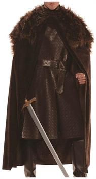 Faux Leather Print Costume Cape Male One Size