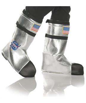 NASA Astronaut Adult Costume Boot Tops - One Size- Silver