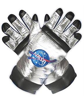 NASA Astronaut Adult Costume Gloves - One Size - Silver