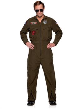 Navy Top Gun Men's Pilot Jumpsuit Adult Costume