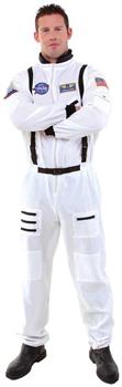 Astronaut White Costume Jumpsuit Adult Male