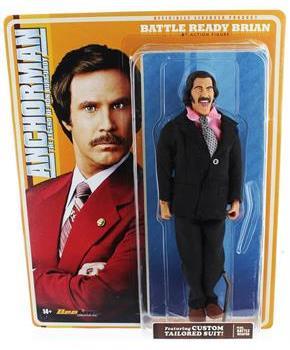 Anchorman 8-Inch Action Figure: Battle Ready Brian