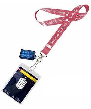 Doctor Who Lanyard "Smaller On The Outside" with 2D TARDIS Charm
