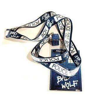 Doctor Who "Bad Wolf" Lanyard with 3D TARDIS Charm