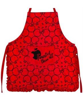 Disney Snow White Apple Print Red Ruffled Adult Kitchen Apron