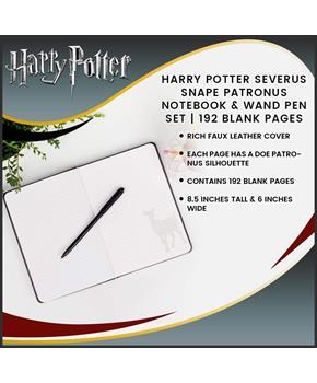 Harry Potter Severus Snape Patronus Notebook & Wand Pen Set | 192 Blank Pages