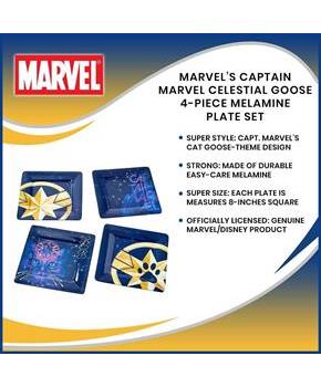 Marvel™s Captain Marvel Celestial Goose 4-Piece Melamine Plate Set