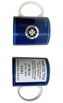 Doctor Who Tardis Police Telephone Ceramic Coffee Mug