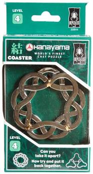 Hanayama Level 4 Cast Metal Brain Teaser Puzzle - Coaster