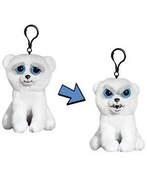 Feisty Pets 4" Plush Keychain: Karl the Snarl Polar Bear