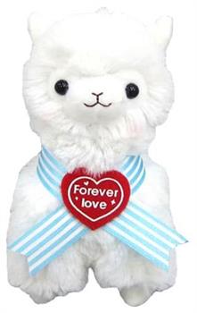 Llama Sweet Heart Alpaca 12" Plush White