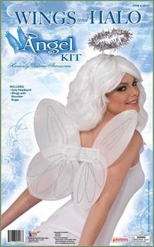Angel Wings and Halo Costume Accessory Kit White