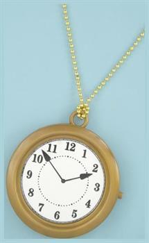 Oversized Rapper's Clock Costume Necklace